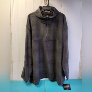 Ultra Club Mens Iceberg Fleece Sweatshirt 1/4 Zip Black - Size 5XL